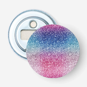 Ombre Pink Blue Glitter Wrapping Paper Bottle Opener