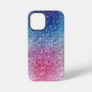 Ombre Pink Blue Glitter Wrapping Paper iPhone 12 Mini Case