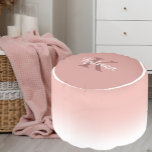 Ombré Pink Monogram Girls Pouf<br><div class="desc">This ombré pink pouf features shades of pink and includes a monogram on the top. The monogram can be customised using the personalisation feature.</div>