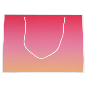 Ombre Pink Orange  Large Gift Bag