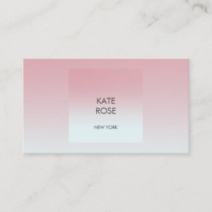 Ombre Pink Pastel Minimalism Geometric Vip Business Card