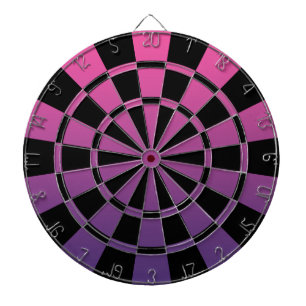 Ombre Pink Purple And Black Dartboard