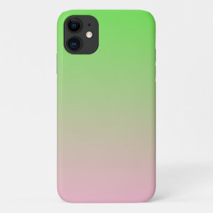 Ombre Pink to Lime Green iPhone 11 Case
