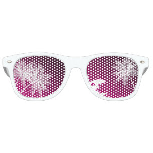 OMBRÉ PINK TROPICAL PALMS RETRO SUNGLASSES