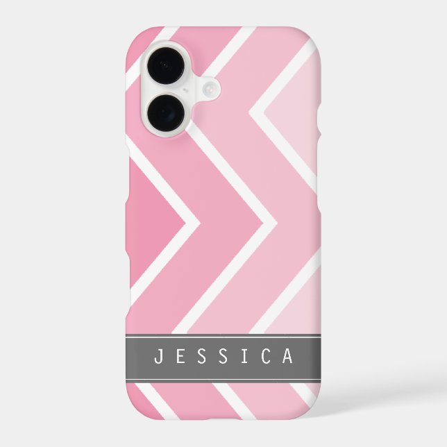 Ombre Pink Zig Zag Chevrons Pattern (Back)