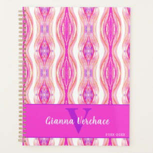 Ombre Pinks Purples and Golden Geode Agate Planner