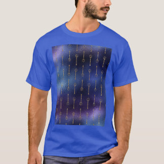 Ombre Purple and Blue Foil with Gold Mermaid Glitt T-Shirt