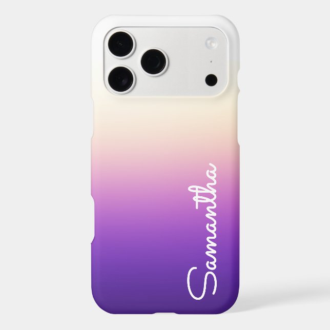 Ombre Purple Girly Personalized Name (Back)