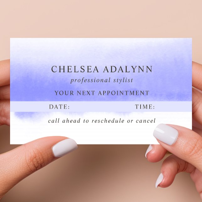 Ombre Purple Watercolor Minimal Appointment Card (Creator Uploaded)