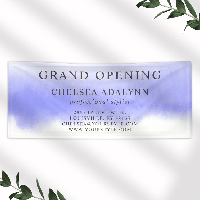 Ombre Purple Watercolor Minimalist Business Banner (Creator Uploaded)