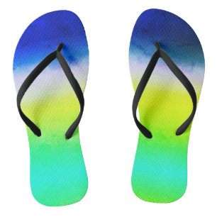 Ombre purple yellow green spring summer colours ri thongs
