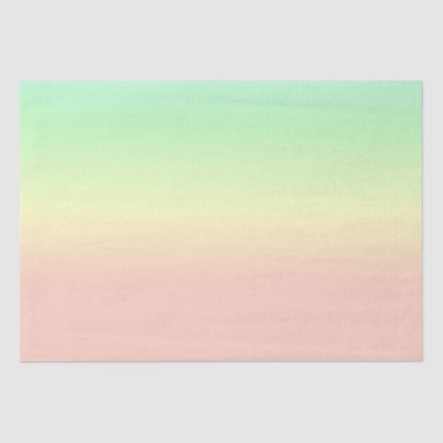 Ombre Rainbow Abstract Pastel Pattern Tissue Paper (Front)