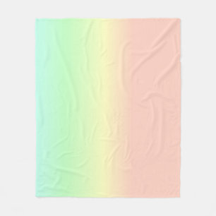 Ombre Rainbow Abstract Pastel Pink Pattern Fleece Blanket