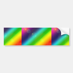 ombre rainbow bumper sticker