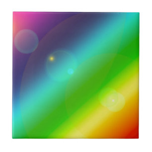 ombre rainbow ceramic tile