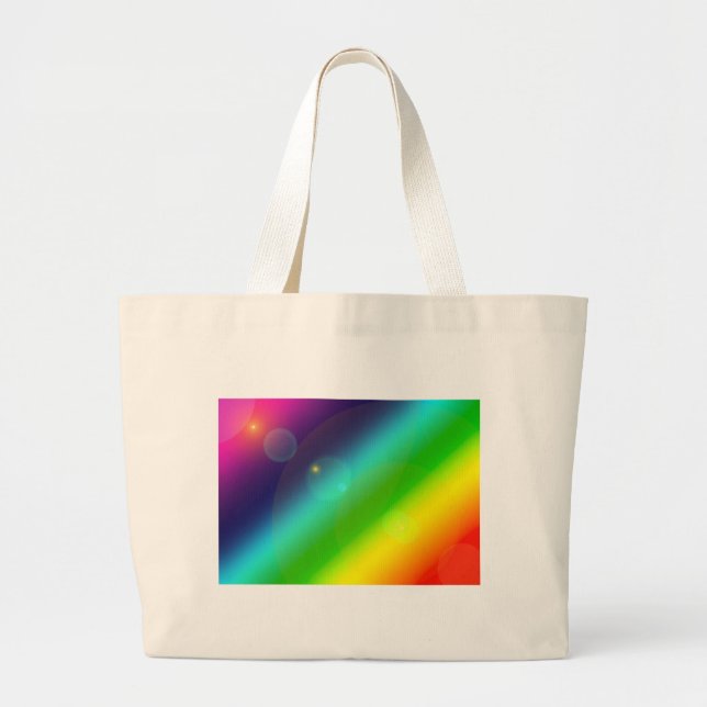 ombre rainbow large tote bag (Front)