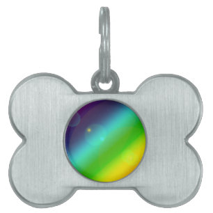 ombre rainbow pet tag