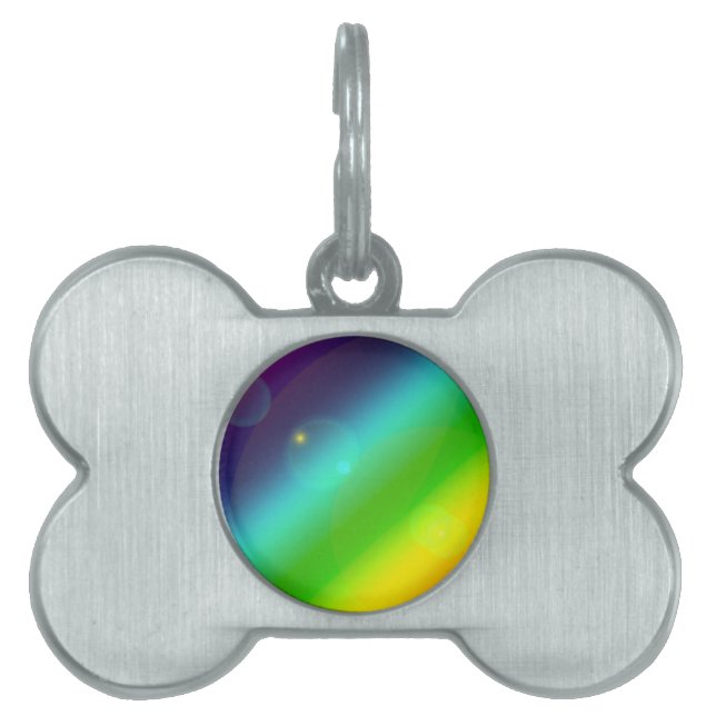 ombre rainbow pet tag (Front)