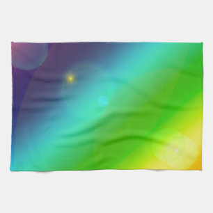 ombre rainbow tea towel