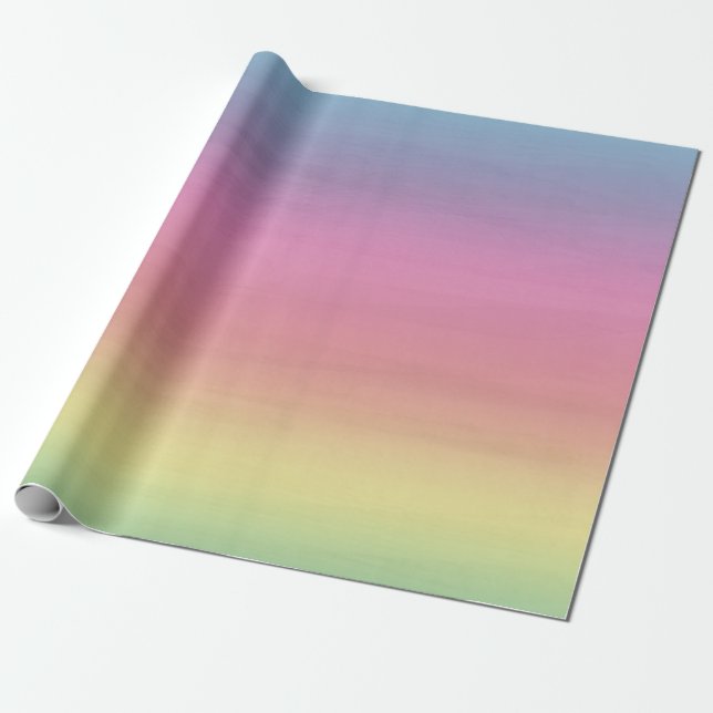 Ombre Rainbow. Wrapping Paper (Unrolled)