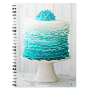 Ombre ruffle cake notebook
