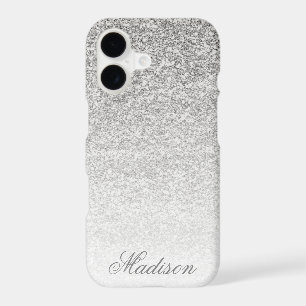 Ombre Silver Glitter iPhone 7 Case