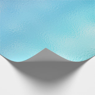Ombre Sky Sea Blue Ocean Beach Tiffany Glass Wrapping Paper