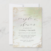Ombre Spring Green Gold Foil Frost Wedding Shower