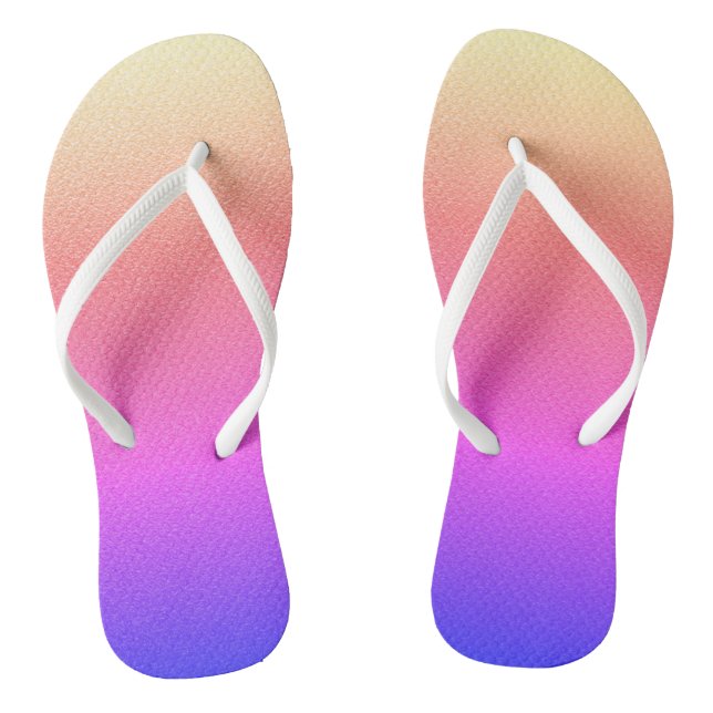 Ombre Sunset | Bronze Pink Purple Custom Thongs (Footbed)