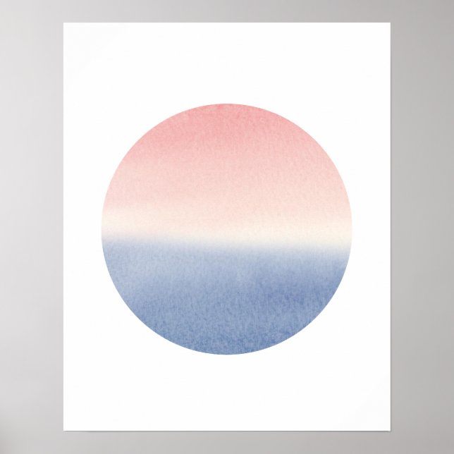 ombre sunset seascape poster art print (Front)