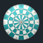 Ombre Teal And White Dartboard<br><div class="desc">Ombre Teal And White Dart Board</div>