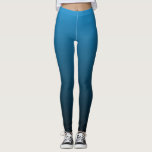 Ombre teal blue colour block leggings<br><div class="desc">Design by Adriana Holmes</div>