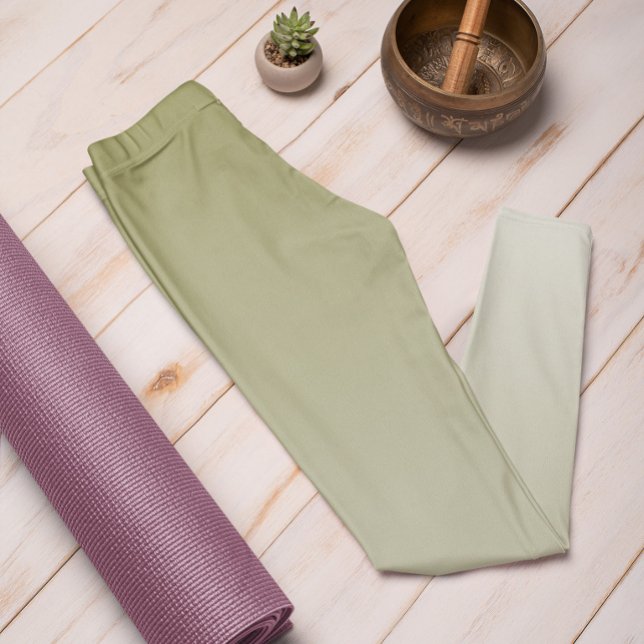 Ombre Trend Colour Olive Green - Pastel Leggings (Creator Uploaded)