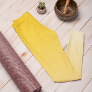 Ombre Trend Colour Sunburst Yellow Pastel Leggings