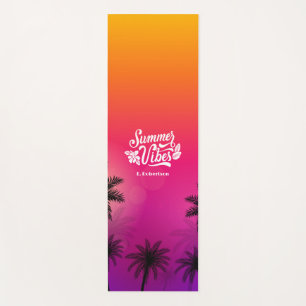 Ombre Tropical Summer Night Vibe Custom Name Yoga Mat