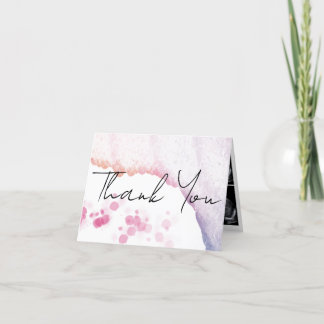 Ombre Watercolor Folded Thank You Card