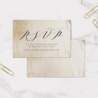 Ombre Yellow Gold Frost Website RSVP Insert Cards