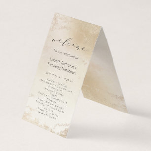 Ombre Yellow Gold Frosted Wedding Ceremony Program