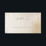 Ombre Yellow Gold Frosted Wedding Table Number Place Card<br><div class="desc">Ombre Yellow Gold Frosted Foil Watercolor Wedding Design with hand painted watercolor wash fading golden sand beige background texture. A Chic and Modern Look for a spring or summer wedding, with soft pastel colour palette : sand, yellow, and gold faux foil veins and details, and a modern trendy brush Script...</div>