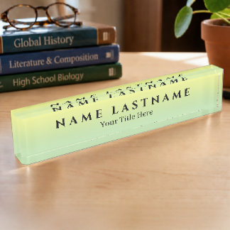 Ombré Yellow Green Pastel Nameplate