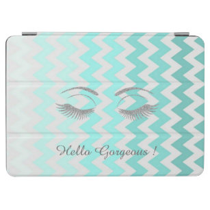 Ombre,Zigzag Chevron,Glitter Lashes,Hello Gorgeous iPad Air Cover