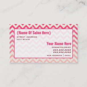 Ombre Zigzag Cosmetologist Salon Appointment Card