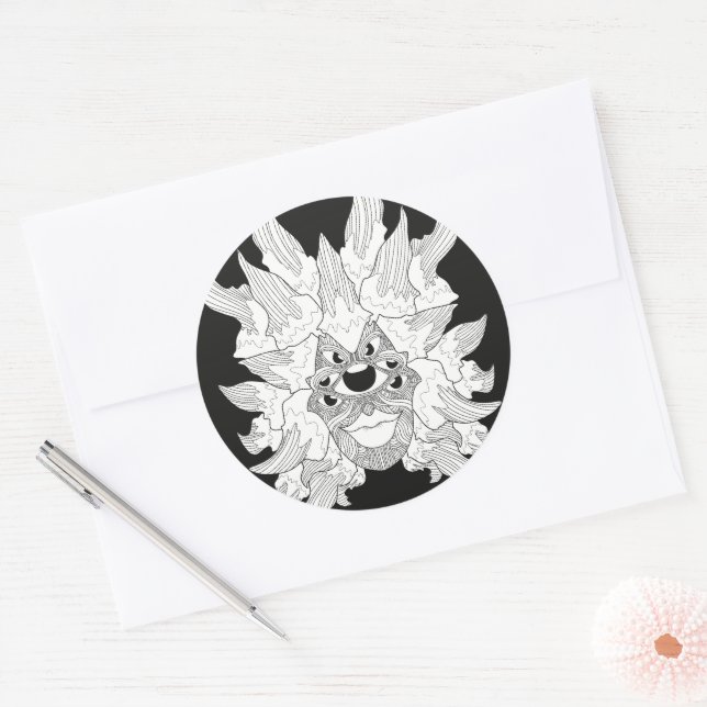 Ombriani Classic Round Sticker (Envelope)
