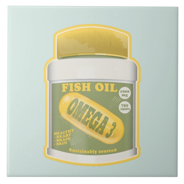 Omega 3 fish oil ceramic tile (Front)