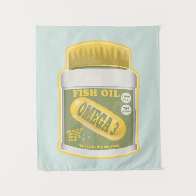 Omega 3 fish oil tapestry (Front)