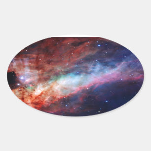 Omega Nebula - Our Amazing Universe Oval Sticker