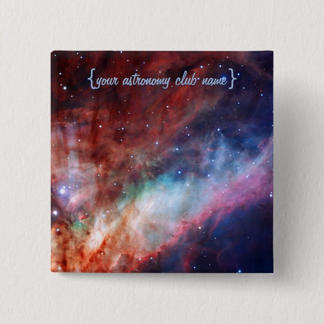 Omega Nebula - Our Awesome Universe 15 Cm Square Badge (Front)