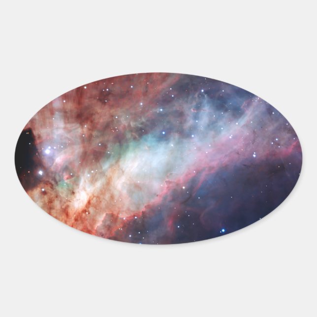 Omega Nebula Space Astronomy Oval Sticker (Front)