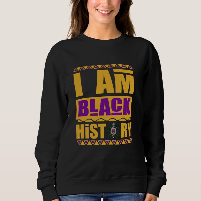Omega Psi Phi Fraternity Paraphernalia, I Am Black Sweatshirt (Front)
