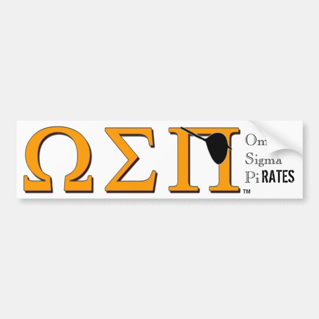 Omega Sigma Pi(rates) Bumper Sticker (Front)